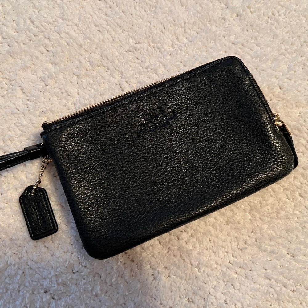 Coach Double Zipper Wristlet